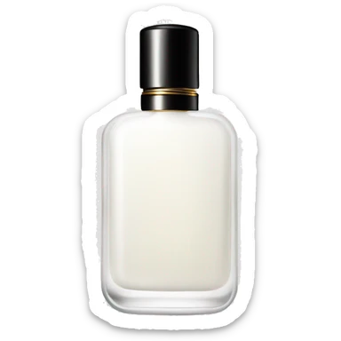 White perfume sticker
