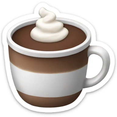 Hot cocoa cup sticker