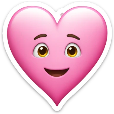 Pink heart sticker