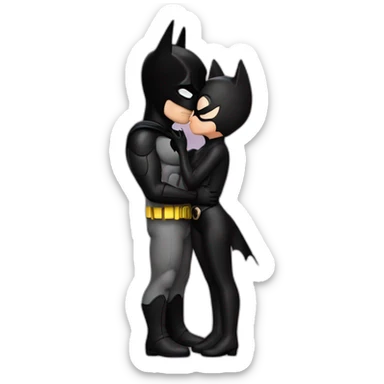 Batman kissing catwoman sticker