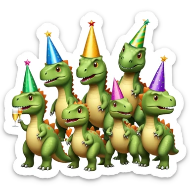 Trex party  sticker