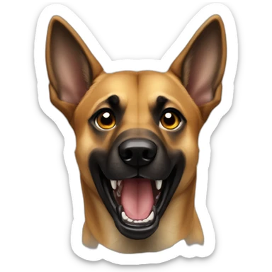 malinois dog scream sticker
