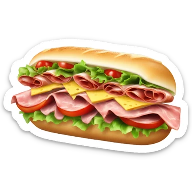 Messy Italian sub sticker