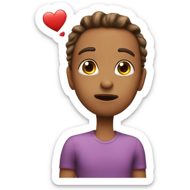 a person with heart eyes blowing kisses sticker