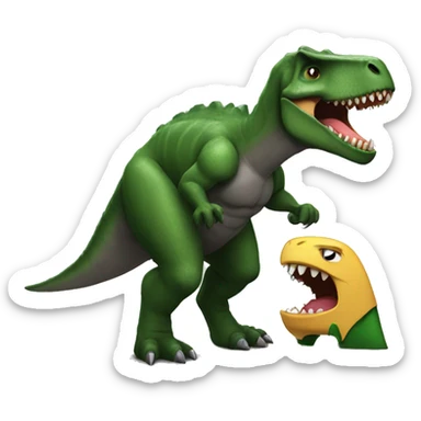 Dinosaure eating batman sticker