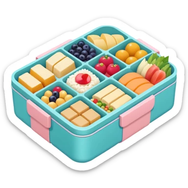 a pastel bento sticker