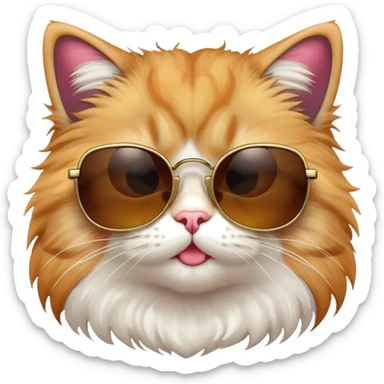 Cat with sunglasses sticker