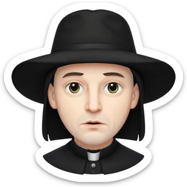 Puritan reverend male sticker