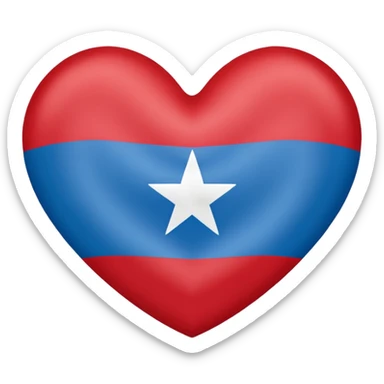 Heart flag micronesia sticker