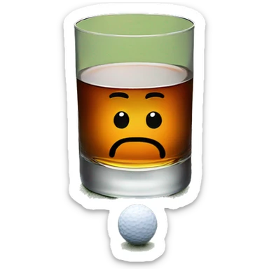 Whiskey on a golf course sticker