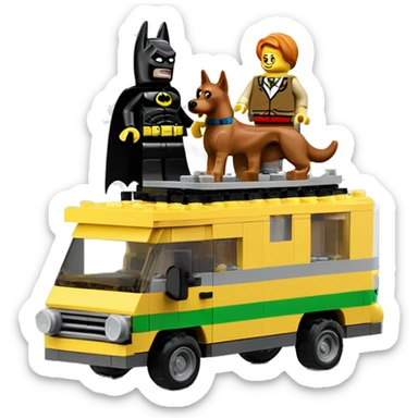 Lego Batman and Scooby 1865 caravan  sticker