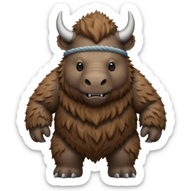 Woolly rhino emoji sticker