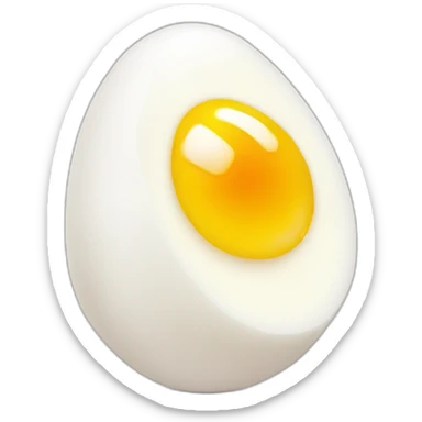 Half a boiled egg sticker