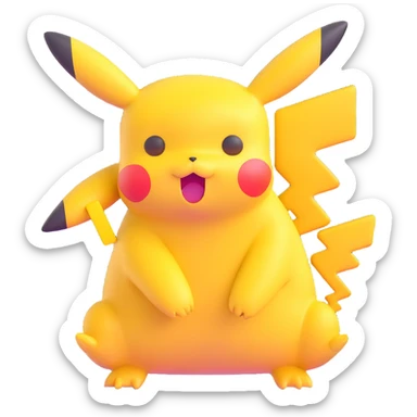 tired Pikachu sticker