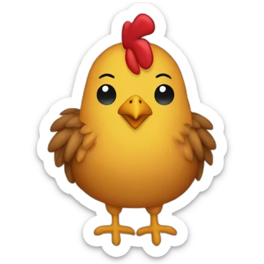 plaid chicken pants sticker