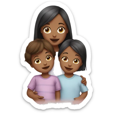 One little girl with Baby brother and Baby Sister sticker
