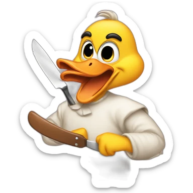 angry-untitled-goose-holding-butterknife sticker