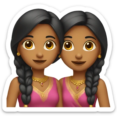 two indian girls sticker