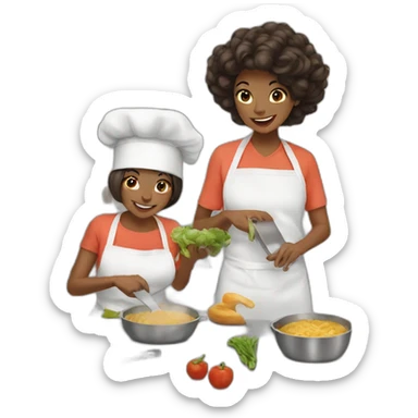 Cooking together in the kitchen sticker