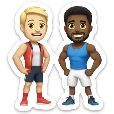 ADVENTURES OF white chad AND JAMAL: THE GYM BOIS sticker
