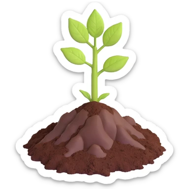 a young plant emerging from earth sticker