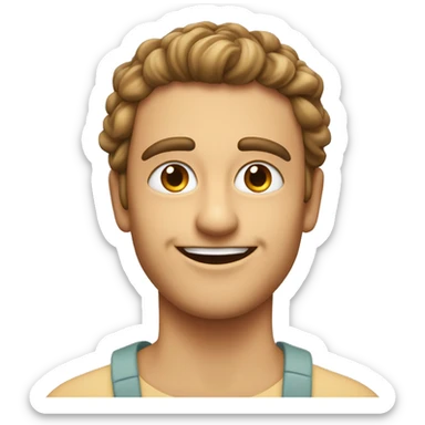 Carita sonriente con pepinos en los ojos  sticker