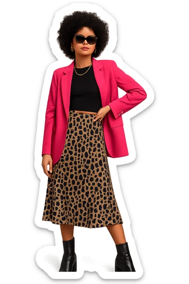 slay girl, bold fashion, chic and radiant sticker