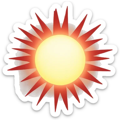 red sun rayses god sticker