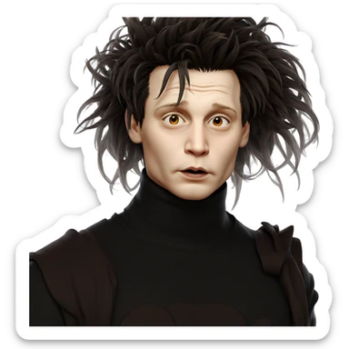 portrait of a male figure sticker