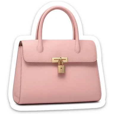 Remove the background, keep only the pink designer handbag with no background. Make the image clean and isolated on transparent background. sticker