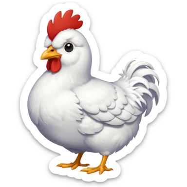 White christmas chicken sticker