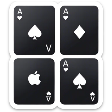 black cards with wite text sticker