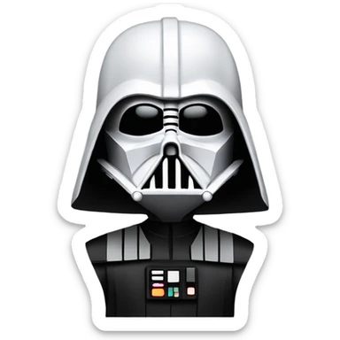 Darth Vader in an x wing fighter  sticker