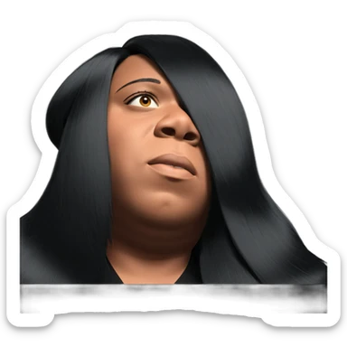 black hair girl and boy sticker