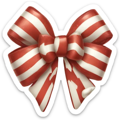 christmas candy bow sticker
