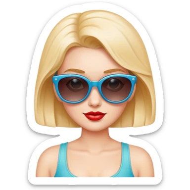 Betty with sunglasses sticker