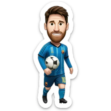 messi scores a goal sticker