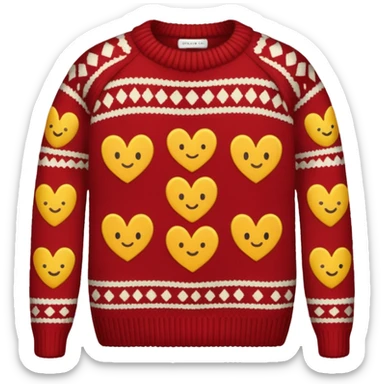 patterned knitted garment sticker