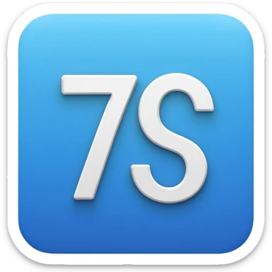 a small logo with the a cool font and blue background of the word 76s sticker