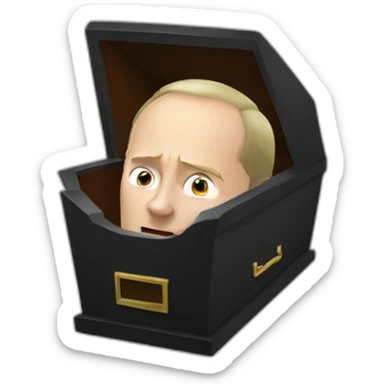 putin in a coffin sticker