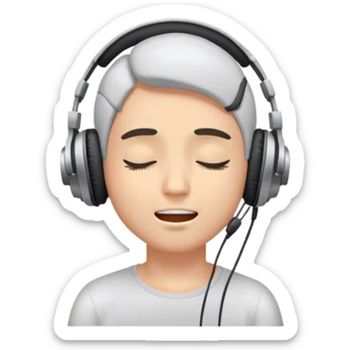 A person listen music sticker