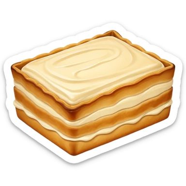 rectangular fried pastry with maple frosting sticker