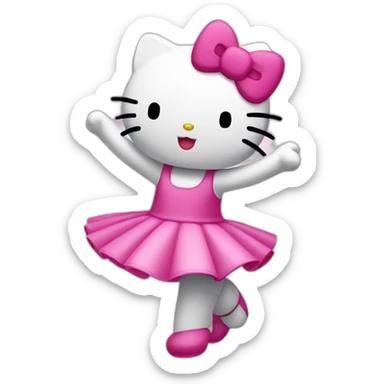 Hello Kitty dancing sticker
