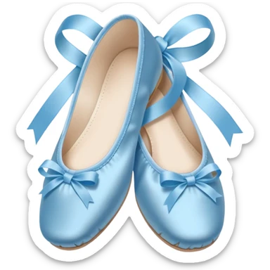 pastel blue ballet shoe sticker