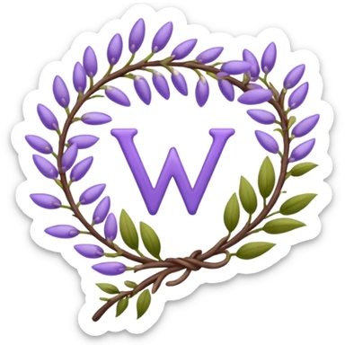 check mark made out of wisteria vine sticker