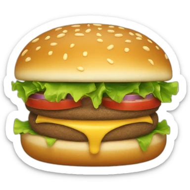 Un hamburger qui rigole sticker
