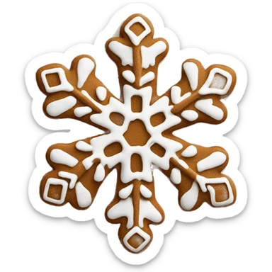 Gingerbread snowflake sticker