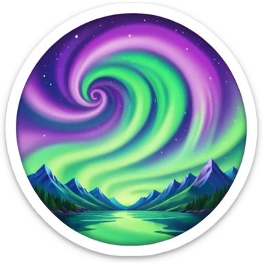 Aurora borealis  sticker