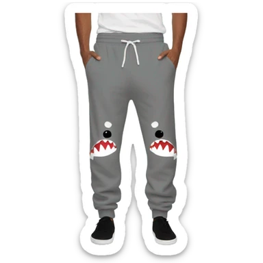 Shark sweatpants sticker
