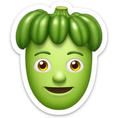 zucchini man sticker
